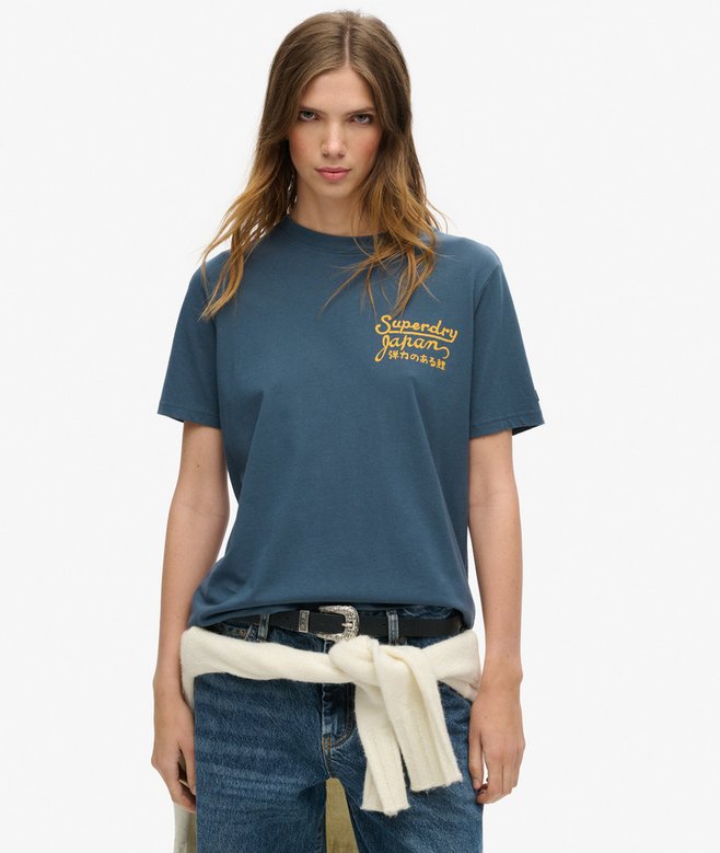 superdry Tokyo Rhinestone Relaxed T-Shirt