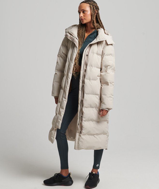 superdry Train Longline Padded Jacket