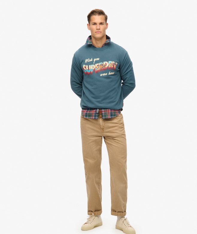 Superdry Travel Postcard Graphic Crew Sweatshirt