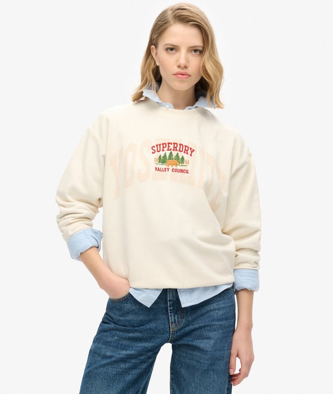superdry Travel Souvenir Loose Crew Sweatshirt