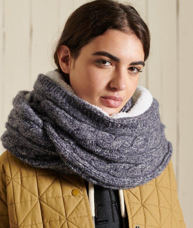 superdry Tweed Cable Snood