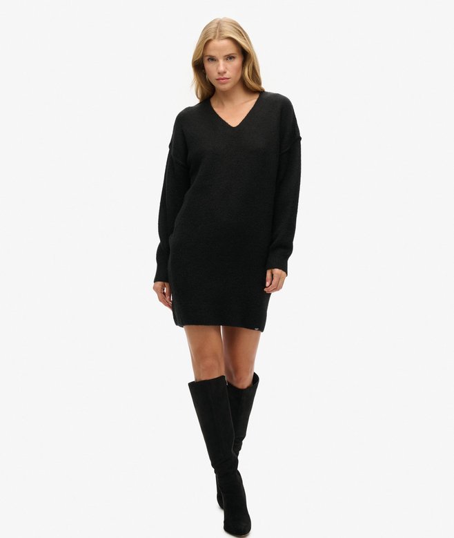 Superdry V Neck Knit Jumper Dress