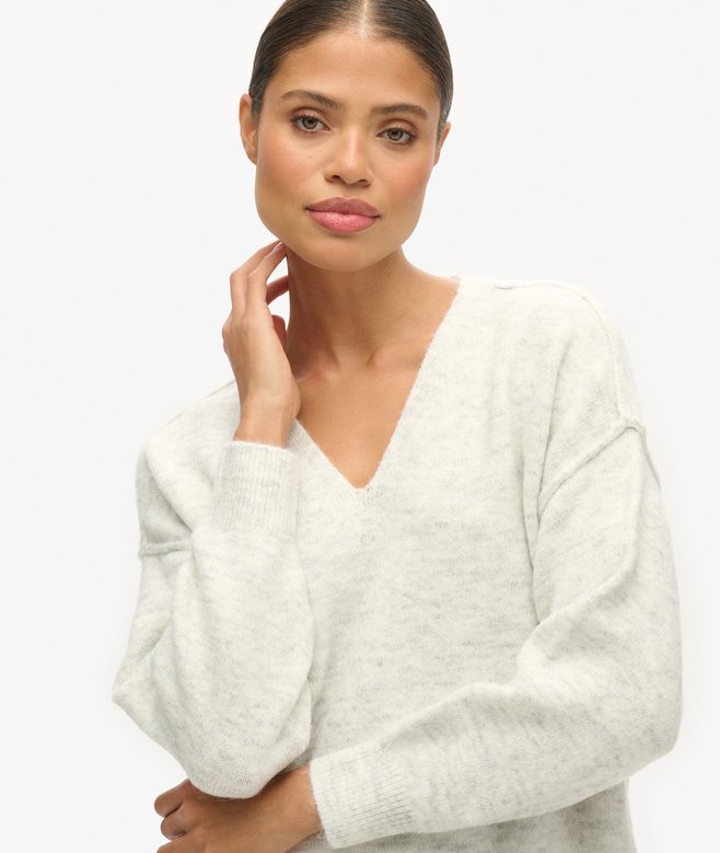 Superdry V Neck Knit Jumper Dress