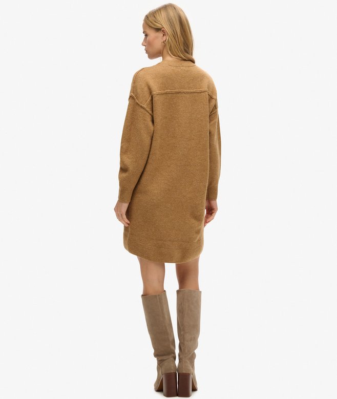 Superdry V Neck Knit Jumper Dress