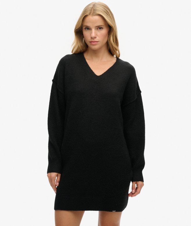 superdry V Neck Knit Jumper Dress