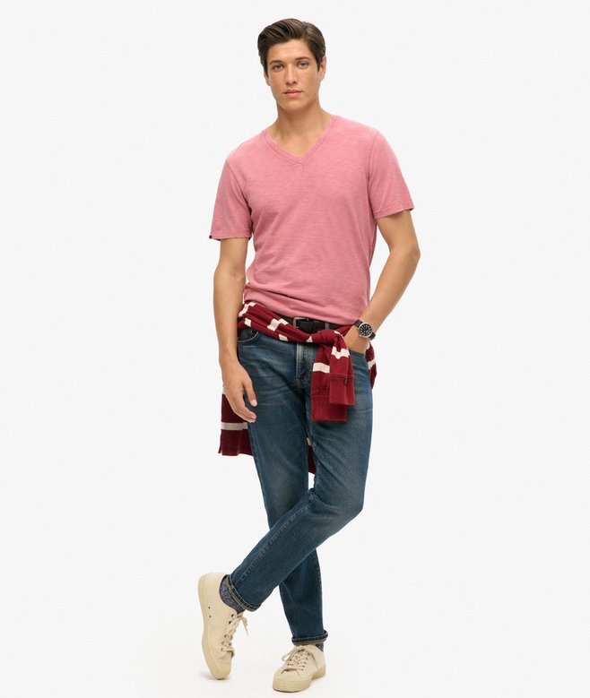 Superdry V-Neck Slub Short Sleeve T-Shirt