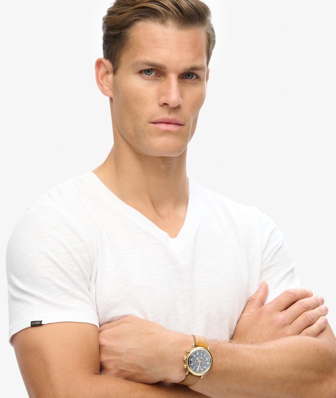 Superdry V-Neck Slub Short Sleeve T-Shirt