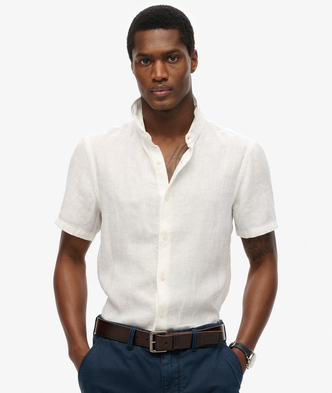 superdry Vacation Linen Short Sleeve Shirt