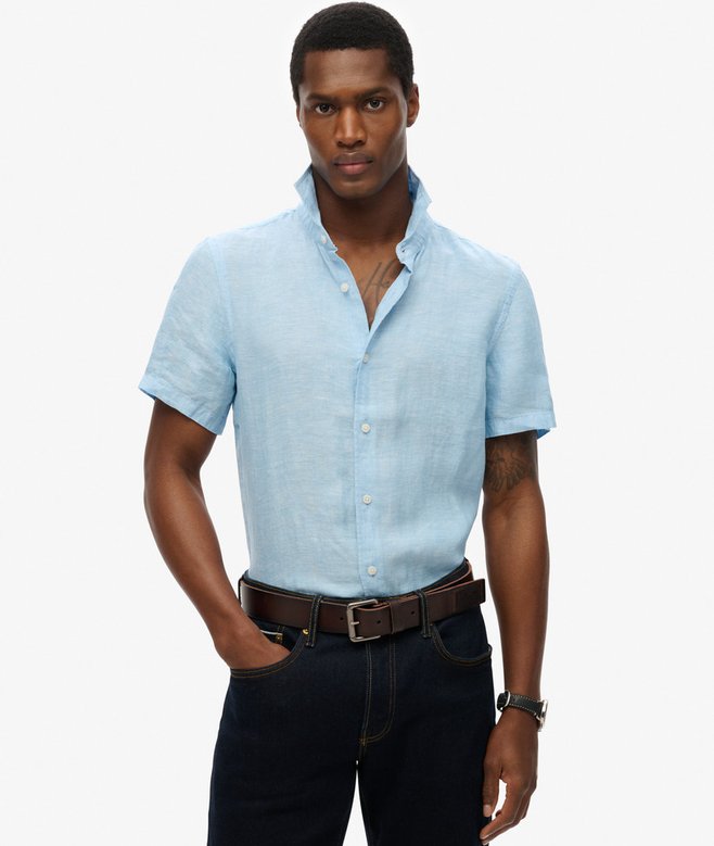 superdry Vacation Linen Short Sleeve Shirt