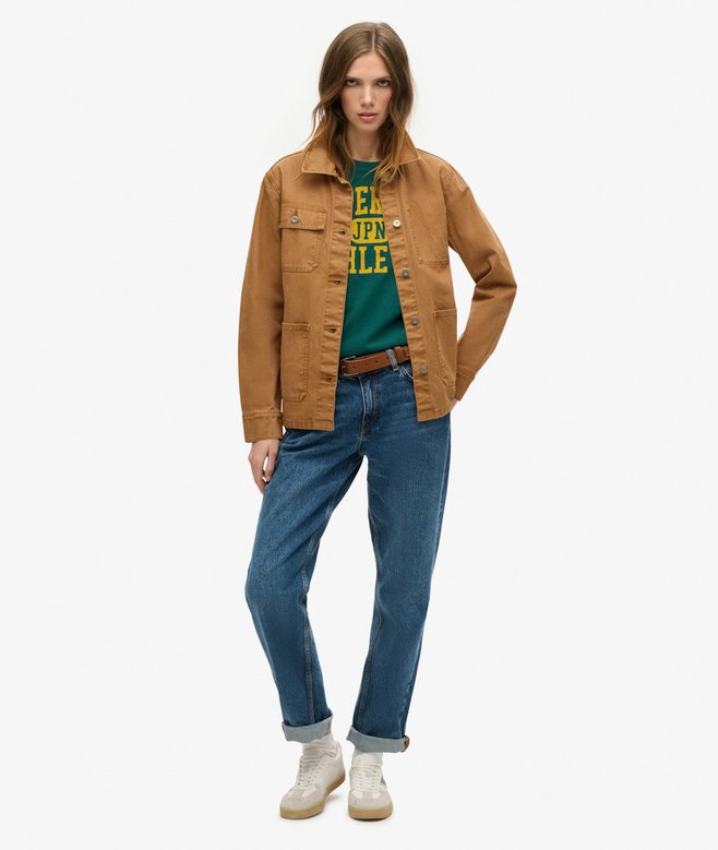 Superdry Varsity Flocked Fitted T-Shirt