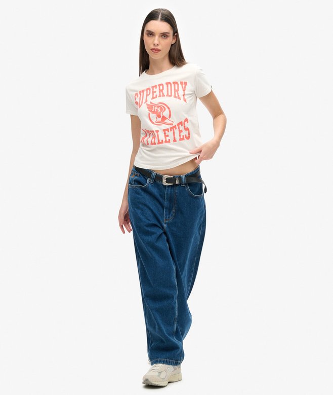 Superdry Varsity Flocked Fitted T-Shirt