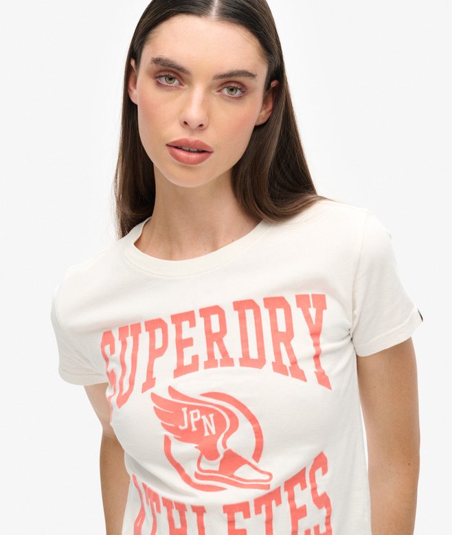 Superdry Varsity Flocked Fitted T-Shirt