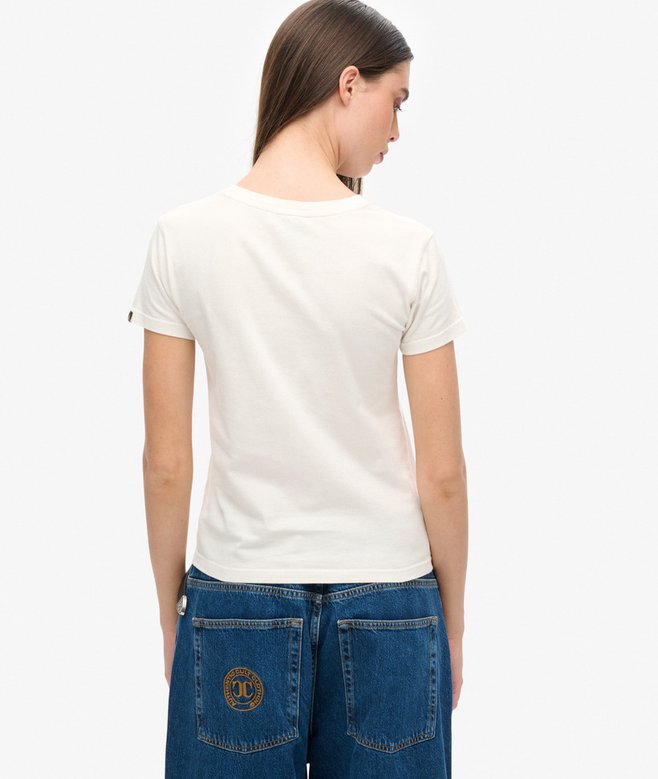 Superdry Varsity Flocked Fitted T-Shirt