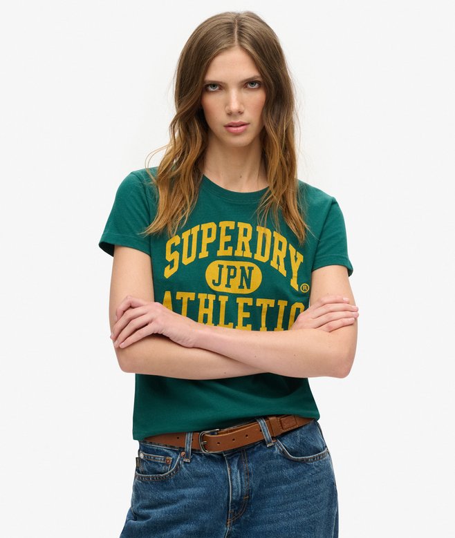 superdry Varsity Flocked Fitted T-Shirt
