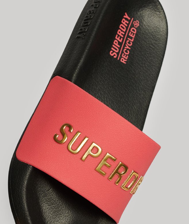Superdry Vegan Code Logo Pool Sliders