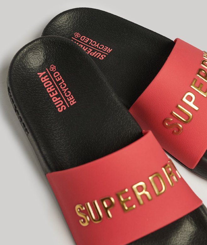 Superdry Vegan Code Logo Pool Sliders