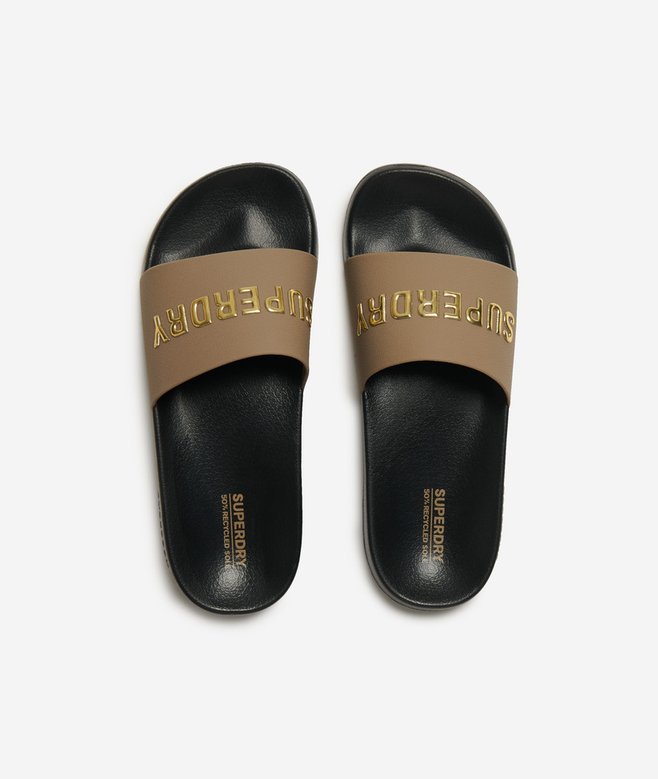 Superdry Vegan Logo Pool Sliders