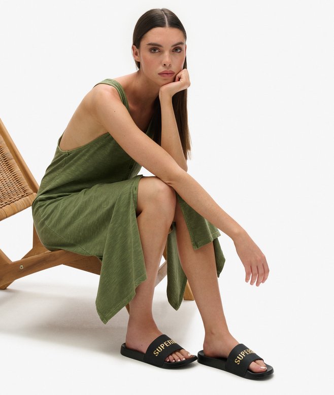 Superdry Vegan Logo Pool Sliders