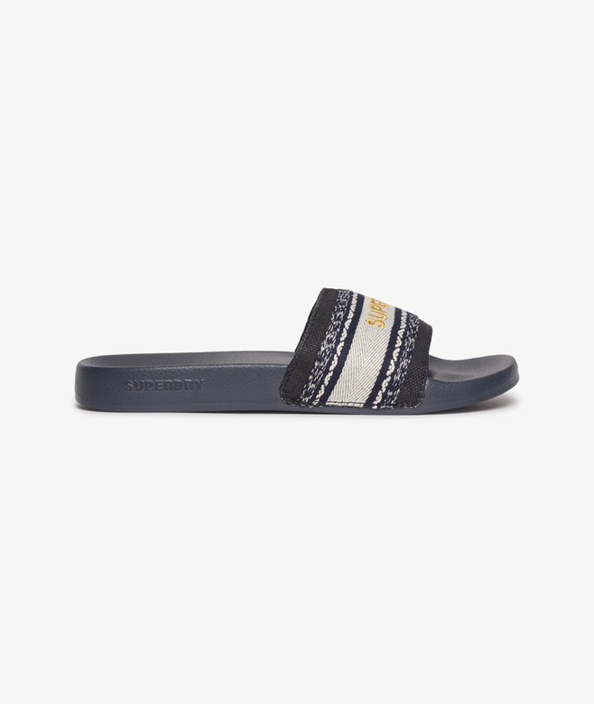 superdry Vegan Webbing Pool Sliders