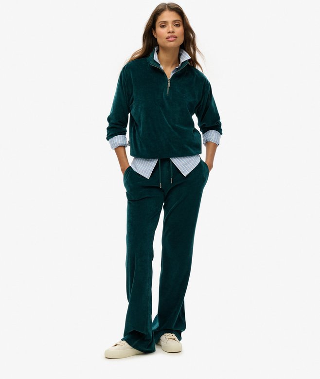 Superdry Velour Half Zip Sweatshirt