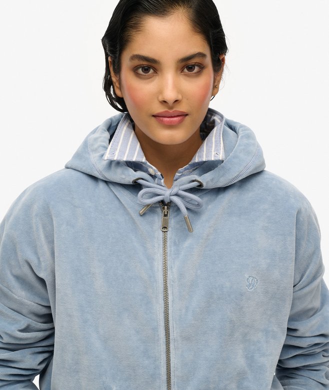 Superdry Velour Zip Hoodie