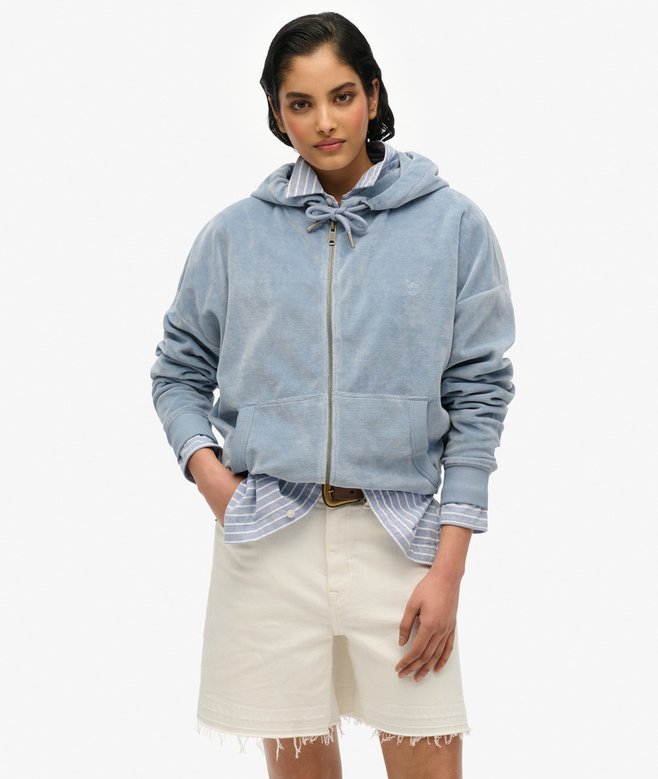 superdry Velour Zip Hoodie