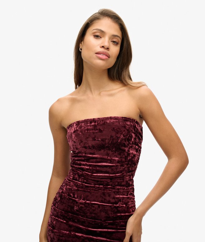 Superdry Velvet Bandeau Mini Dress