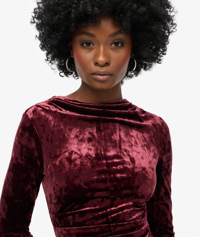 Superdry Velvet Long Sleeve Mini Dress