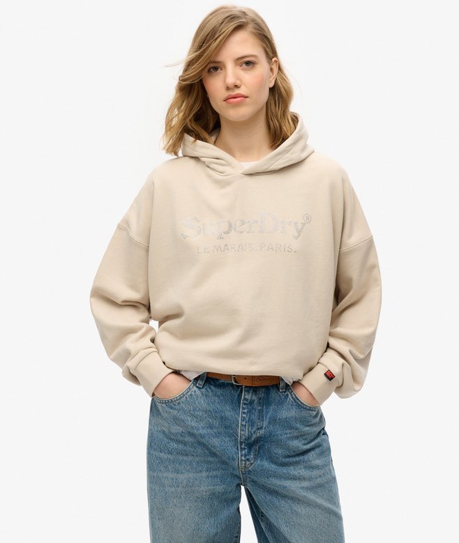 superdry Venue Metallic Relaxed Hoodie