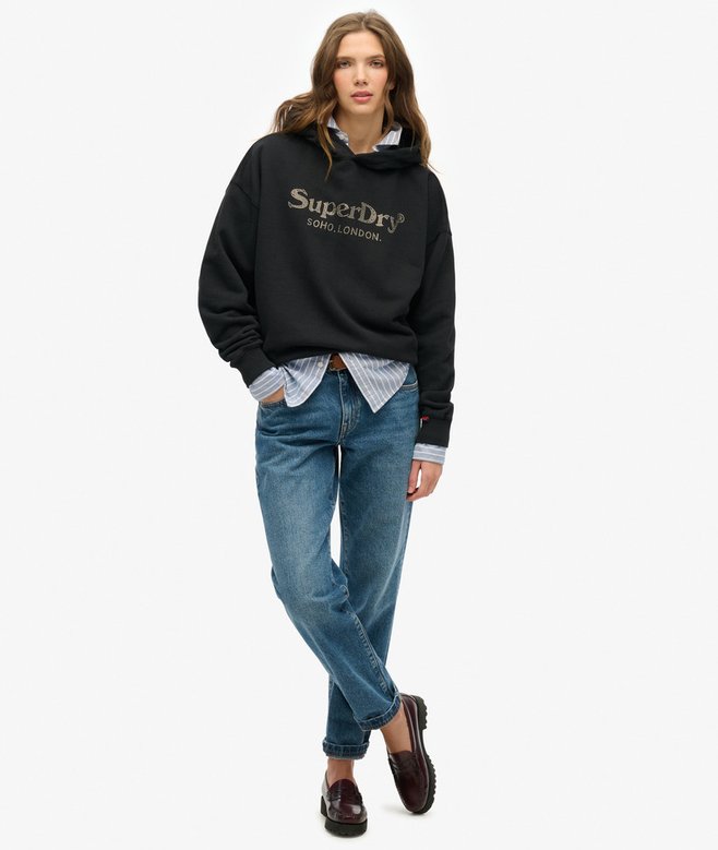 Superdry Venue Metallic Relaxed Hoodie