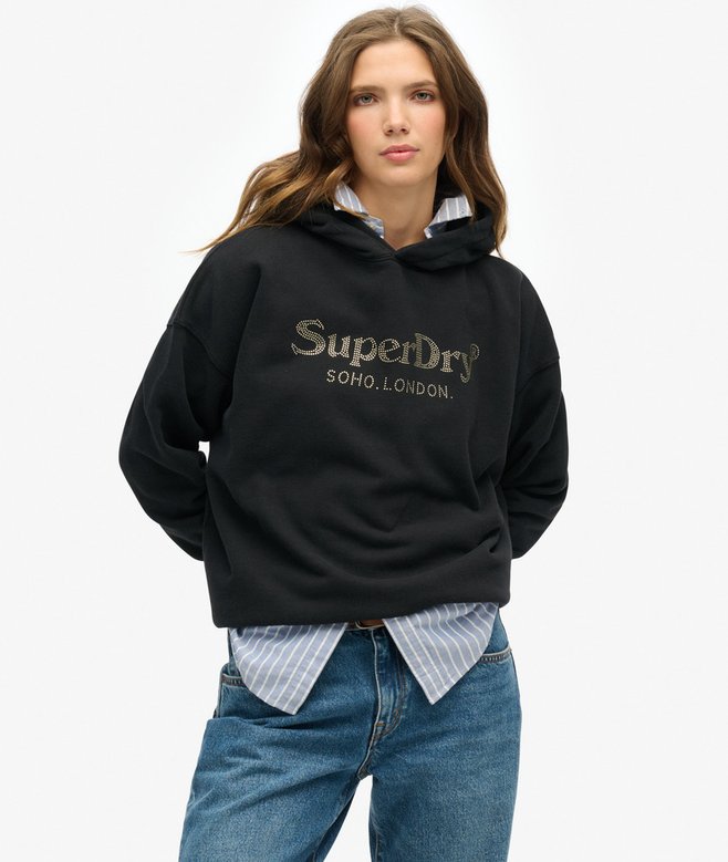 superdry Venue Metallic Relaxed Hoodie
