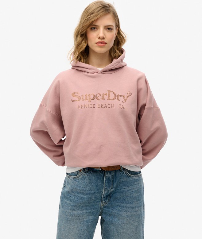 superdry Venue Metallic Relaxed Hoodie