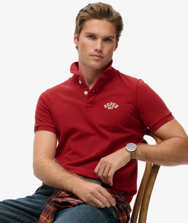 Superdry Vintage Athletic Embroidered Polo Shirt