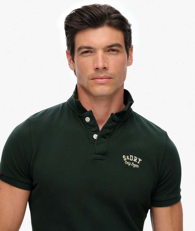 Superdry Vintage Athletic Embroidered Polo Shirt