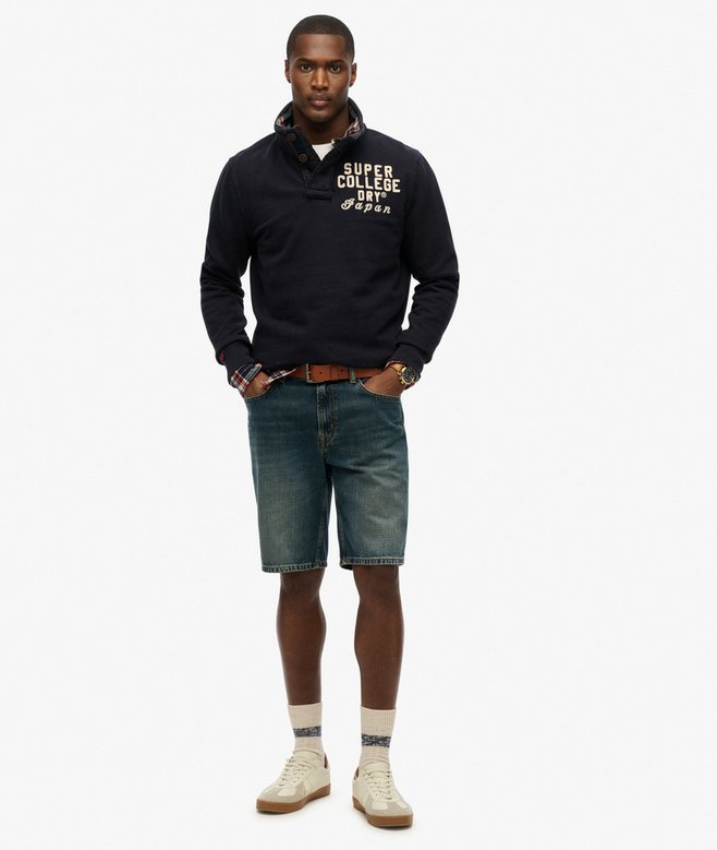 Superdry Vintage Athletic Half Button Jumper