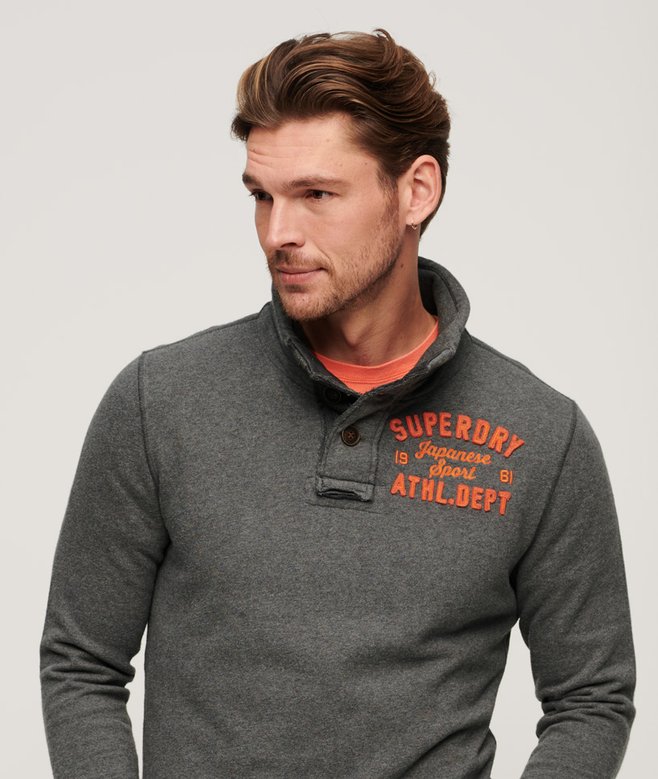 Superdry Vintage Athletic Half Button Jumper