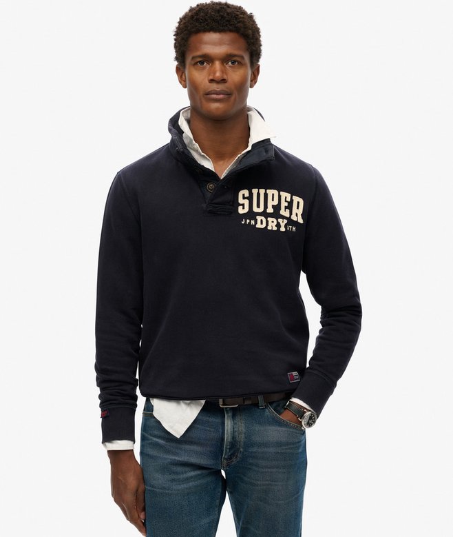 superdry Vintage Athletic Henley Sweatshirt