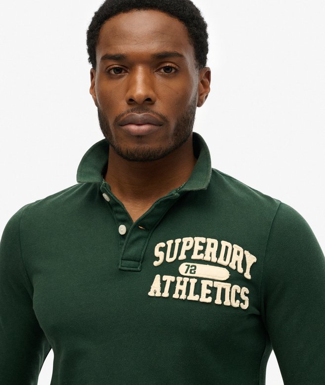 Superdry Vintage Athletic Long Sleeve Polo Shirt