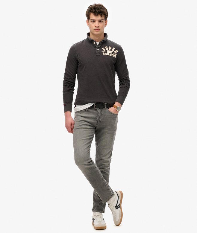 Superdry Vintage Athletic Long Sleeve Polo Shirt