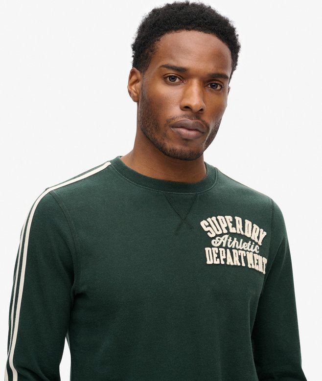 Superdry Vintage Athletic Long Sleeve Striped Top