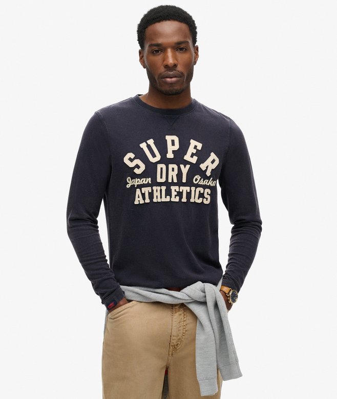 superdry Vintage Athletic Long Sleeve Top