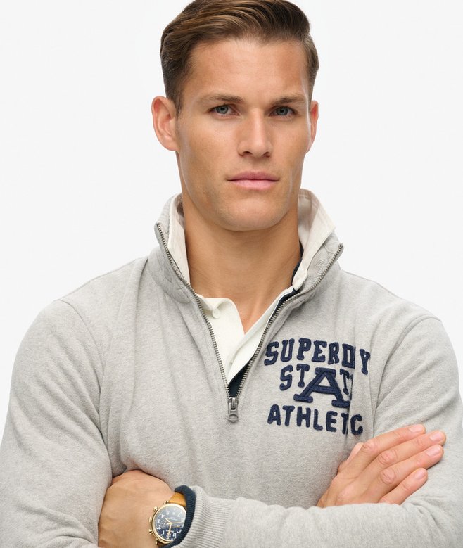 Superdry Vintage Athletic Zip Half-Zip Jumper