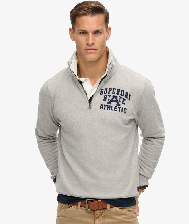 superdry Vintage Athletic Zip Half-Zip Jumper