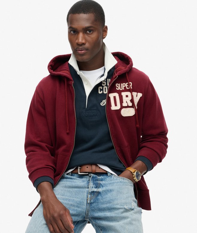 superdry Vintage Athletic Zip Hoodie