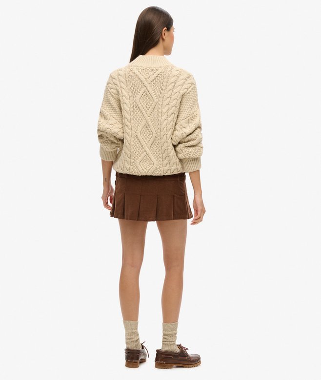 Superdry Vintage Cord Pleated Mini Skirt