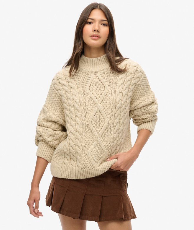 superdry Vintage Cord Pleated Mini Skirt