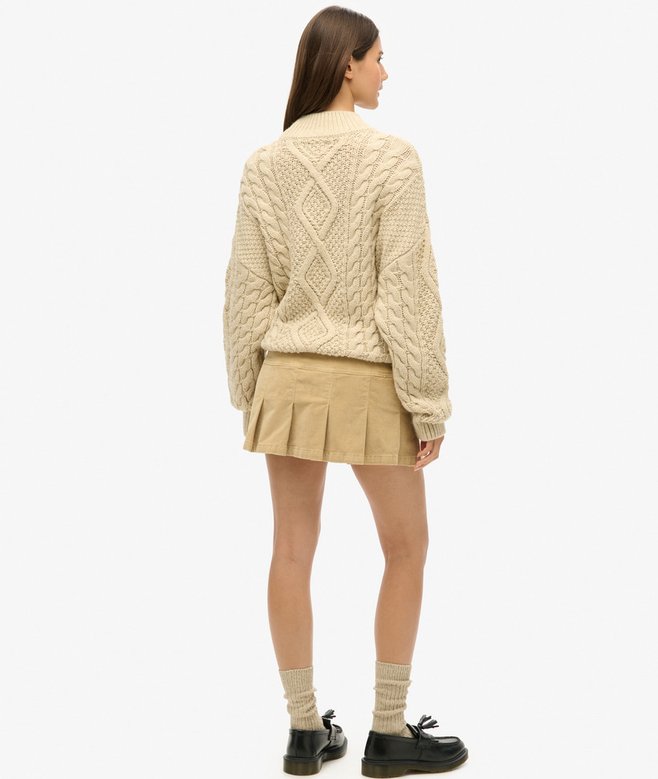 Superdry Vintage Cord Pleated Mini Skirt