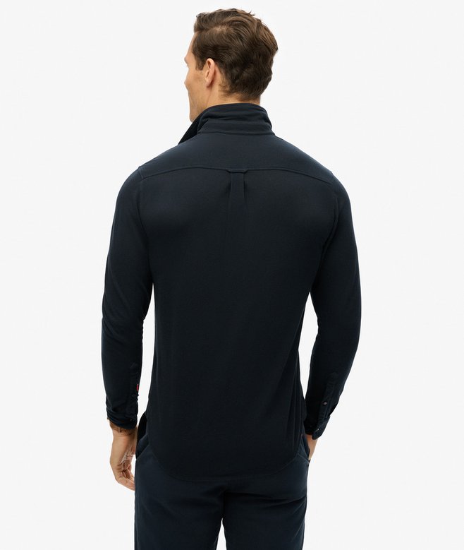 Superdry Vintage Destroy Pique Long Sleeve Shirt