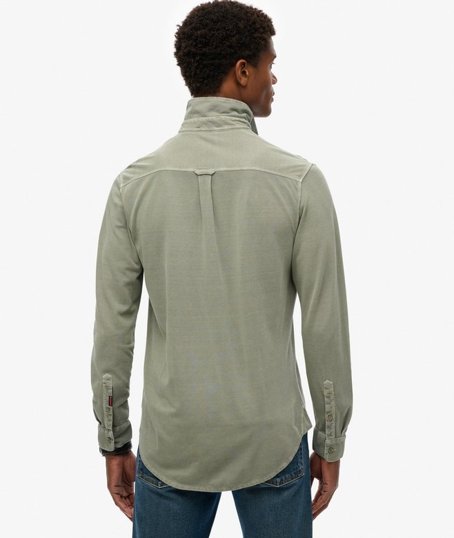 Superdry Vintage Destroy Pique Long Sleeve Shirt