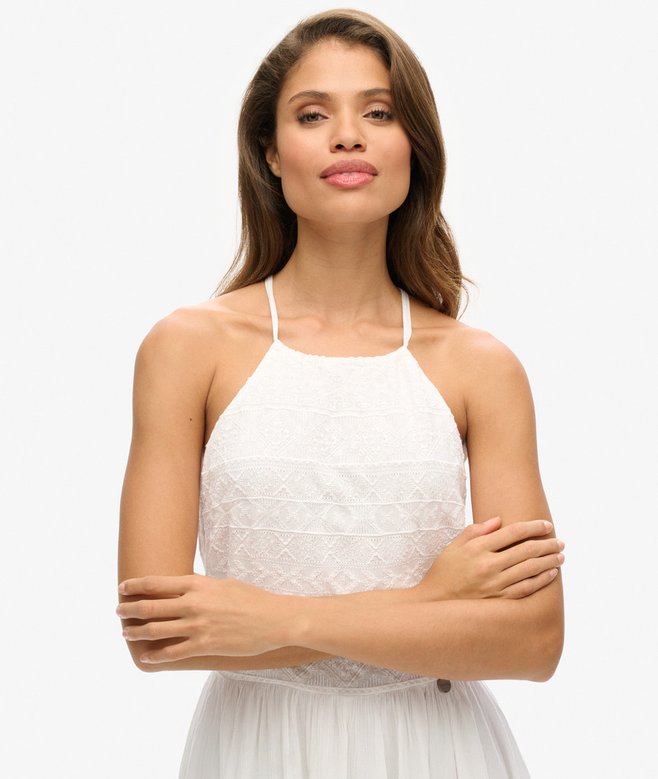 Superdry Vintage Embroidered Mini Dress